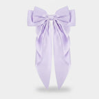Leopard Bow Hair Claw - Purple
