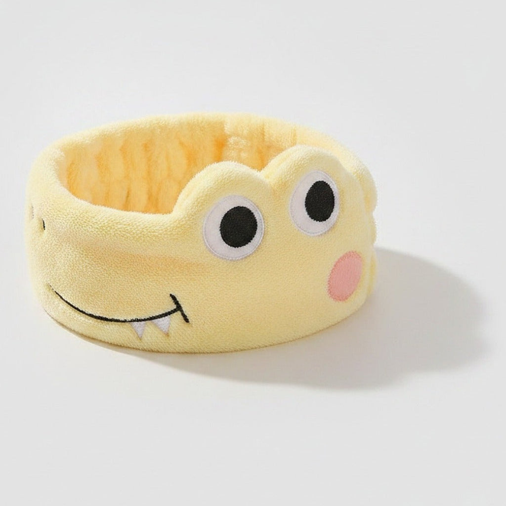 Frog Plush Hairband With Googly Eyes - Yellow – hair accessories (view 1)