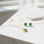 Emerald Crystal Jewelry Set