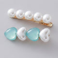 Pearl Heart Shape Hair Clip Set – hair accessories (view 1)
