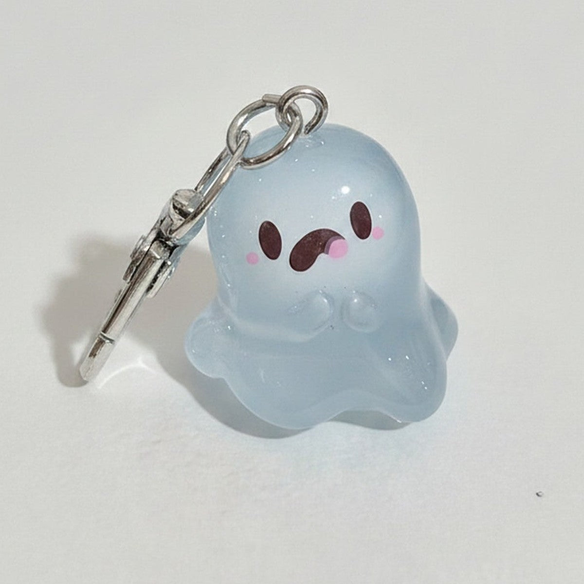 Cute Glow Ghost Bag Charm - Silver 1 – novelty & toys (view 1)