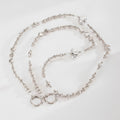 Beaded Phone Charm Strap - Silver Heart