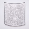 Enchanted Garden Sketch Scarf - Taupe & Cream