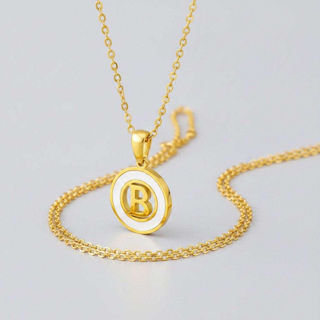 Initial Pendant Necklace - Gold B