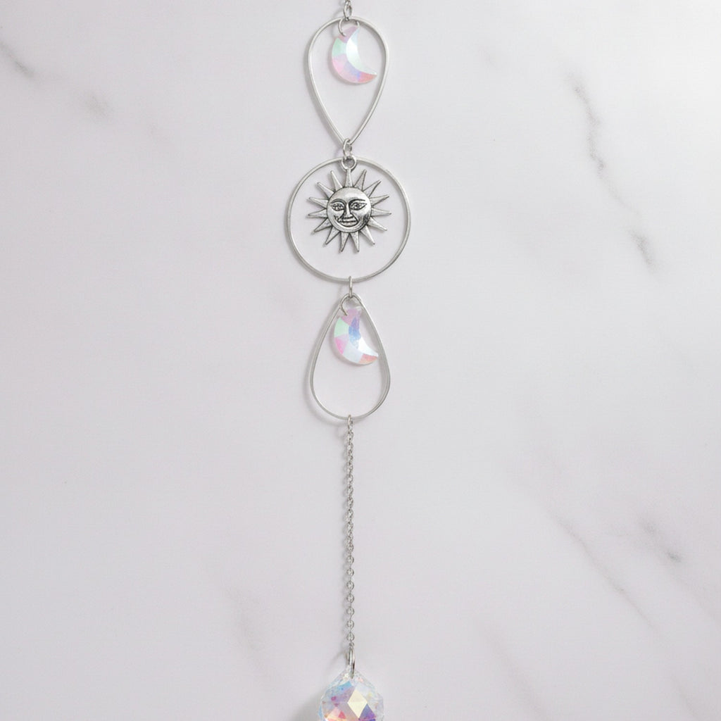 Celestial Crystal Car Charm - Silver Premium