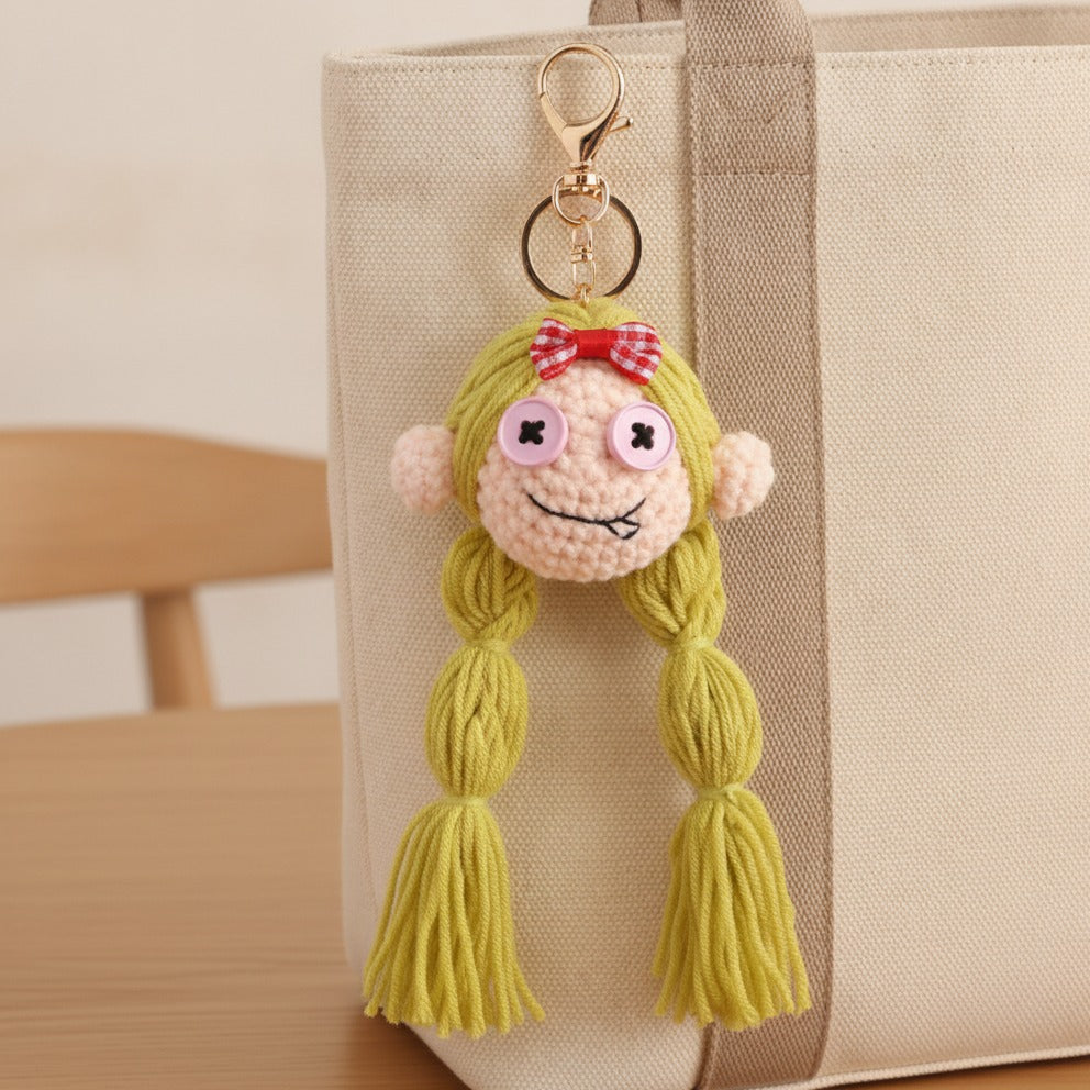 DIY Mini Doll Keychain Kit - Green