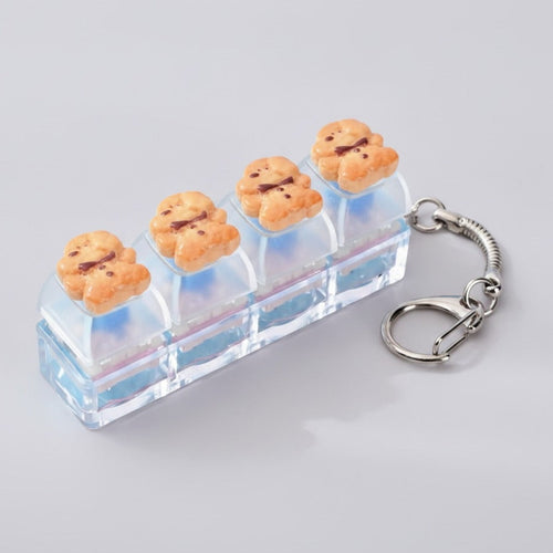 Angry Cookie Keychain - Clear Base Cookie