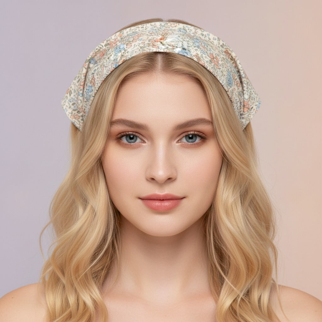Padded Floral Headband - Mauve Floral