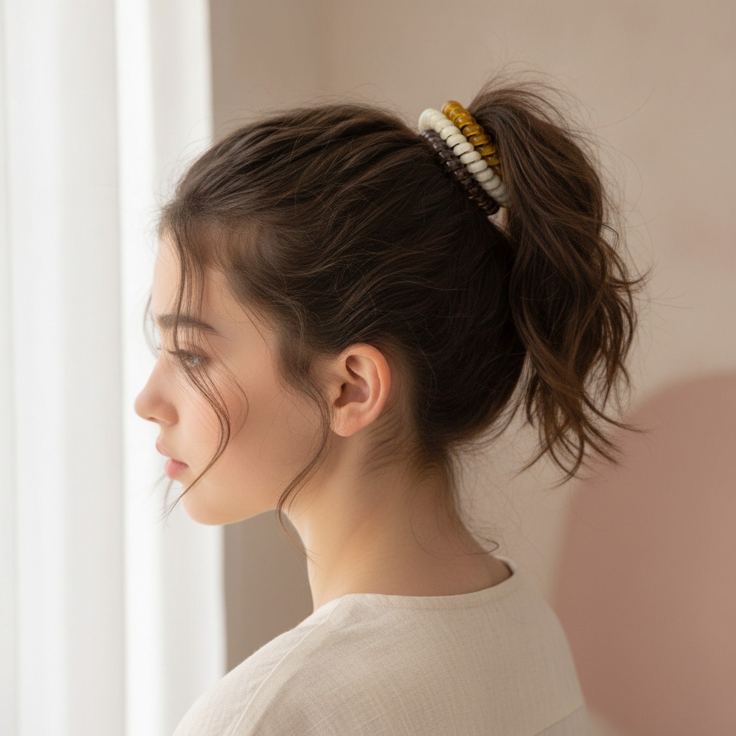 Spiral Hair Coil Set Coffee Neutrals