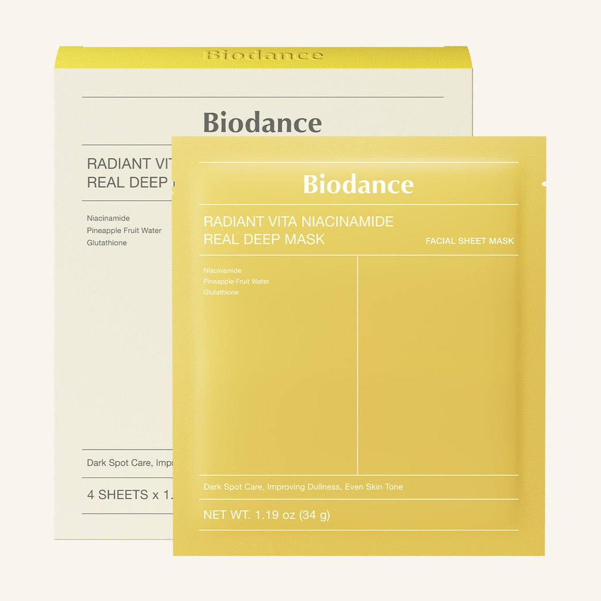 Radiant Vita Niacinamide Real Deep Mask 1Box (34g*4ea)