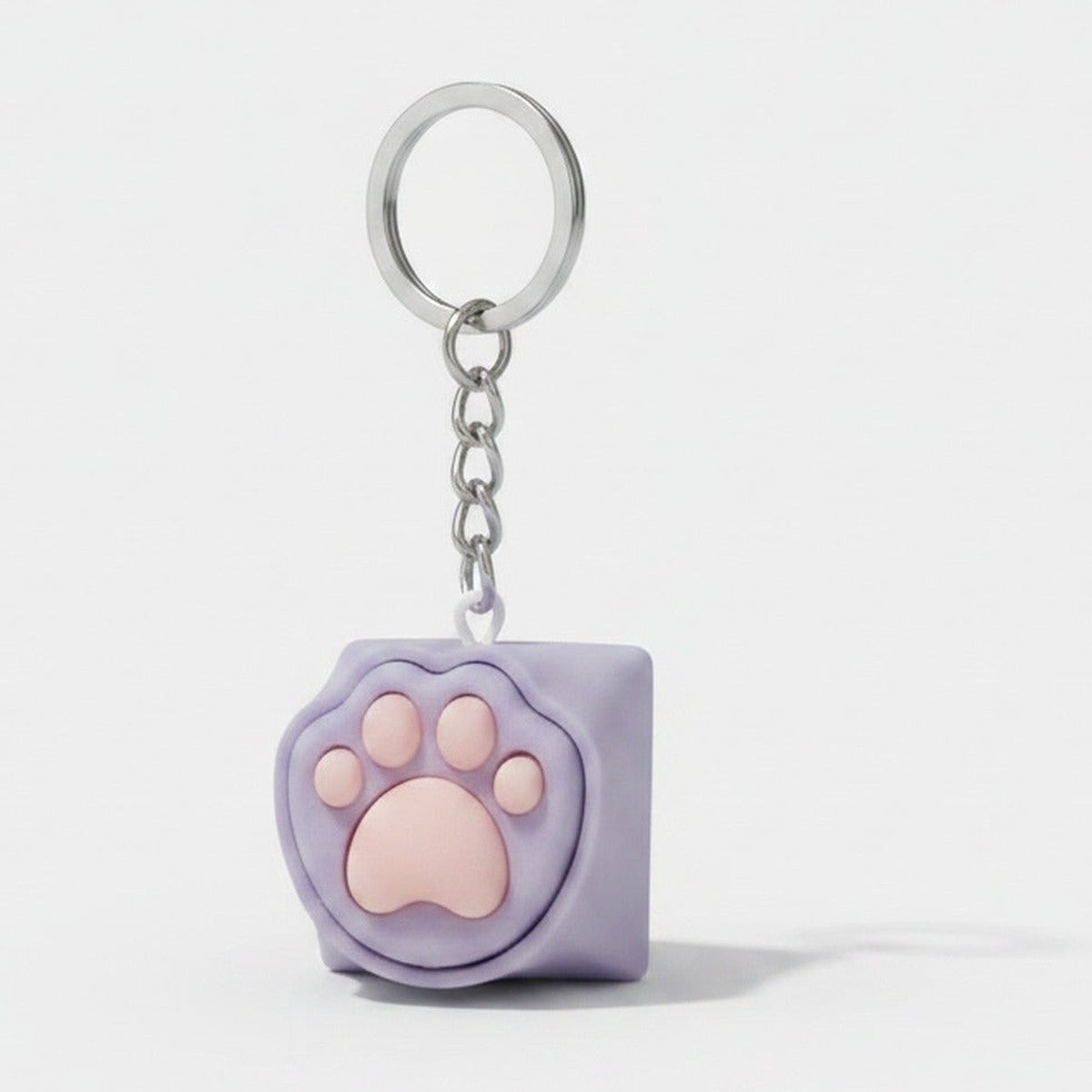 Paw Print Pop It Keychain - Pastel Mix