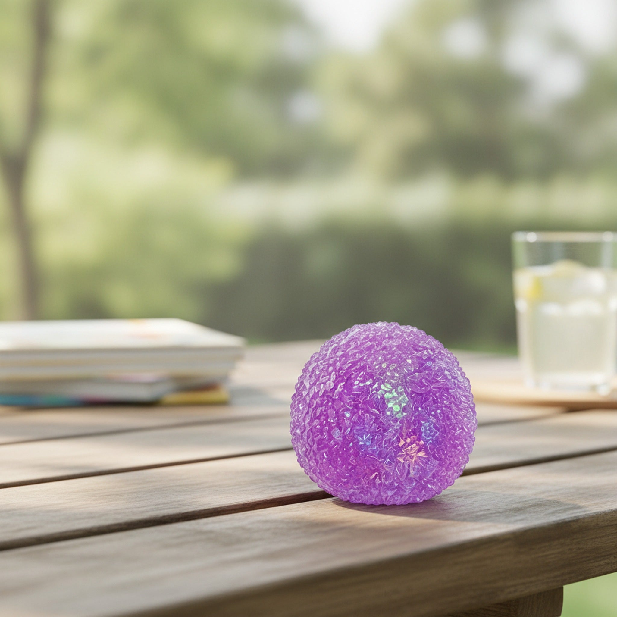 Sparkling Texture Squishy Ball - Purple