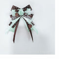 Rosette Ribbon Bow Bag Charm - Green
