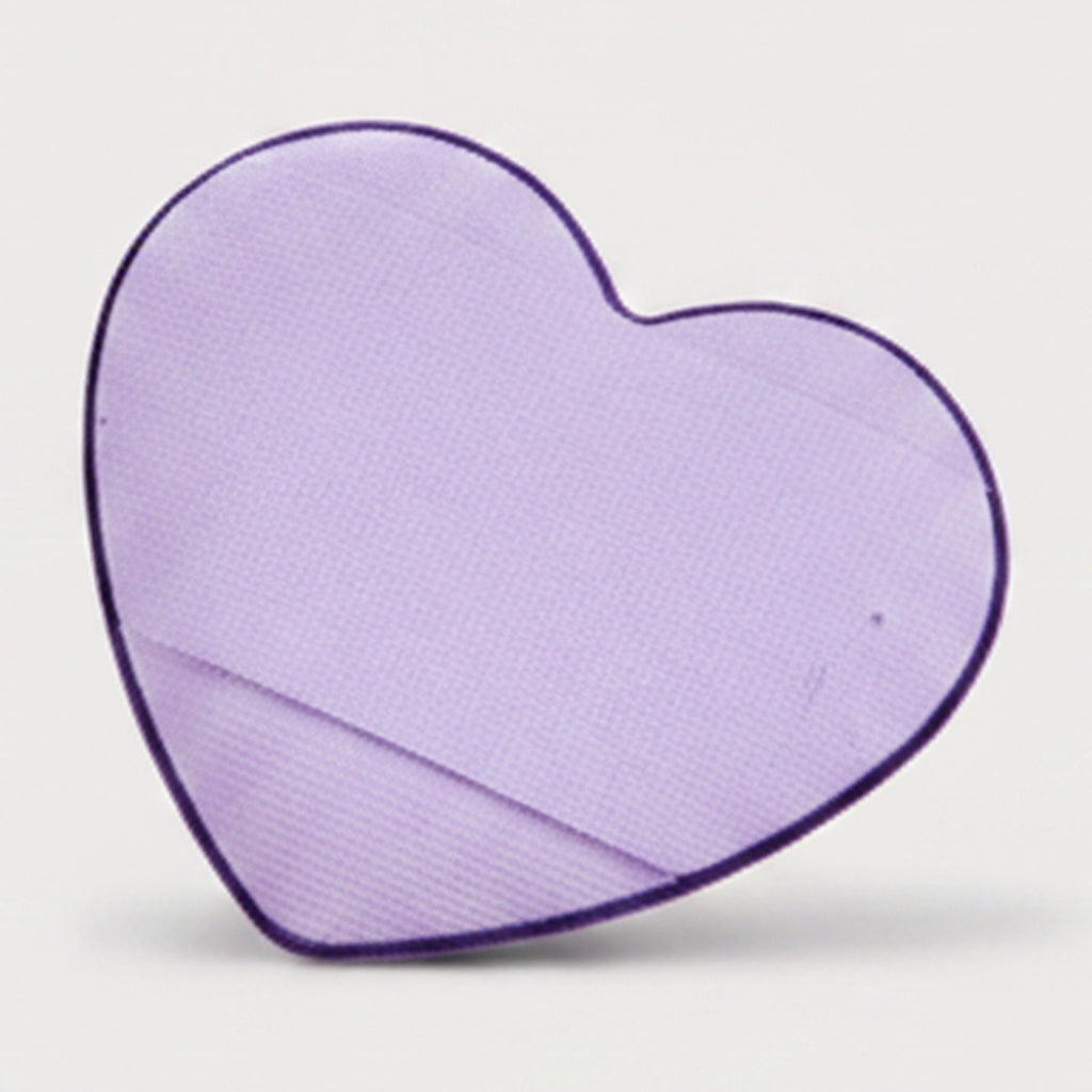 Purple Heart-Shaped Makeup Setting Sponge – Korean beauty tool (view 1)