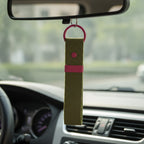 Fabric Keychain DIY Set - Green / Rose Pink Buckle