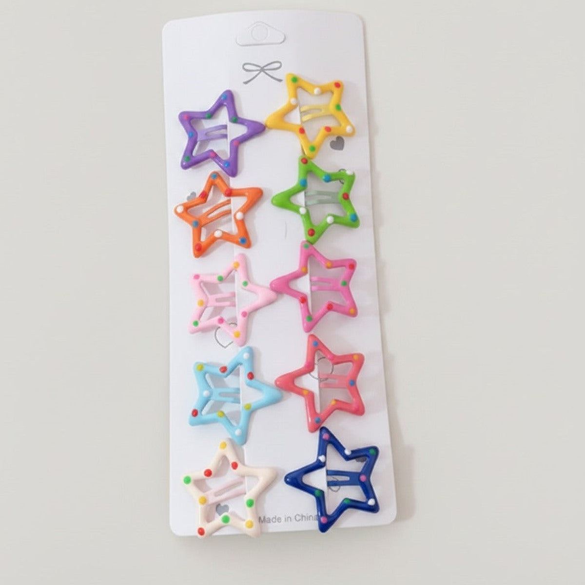 Colorful Star Hair Clips Set With Rhinestones – hair accessories (view 1)