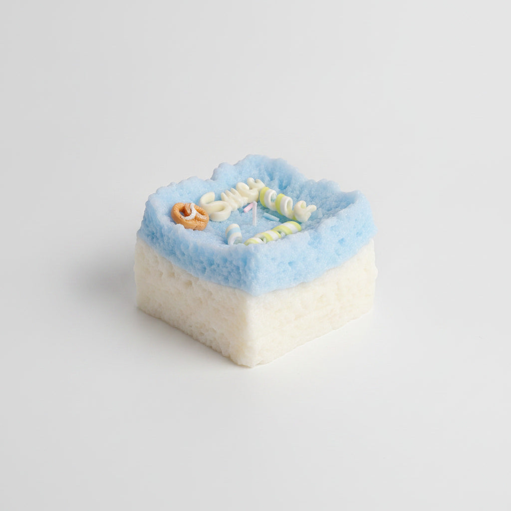 Fluffy Cake Slice Squishy - Blue