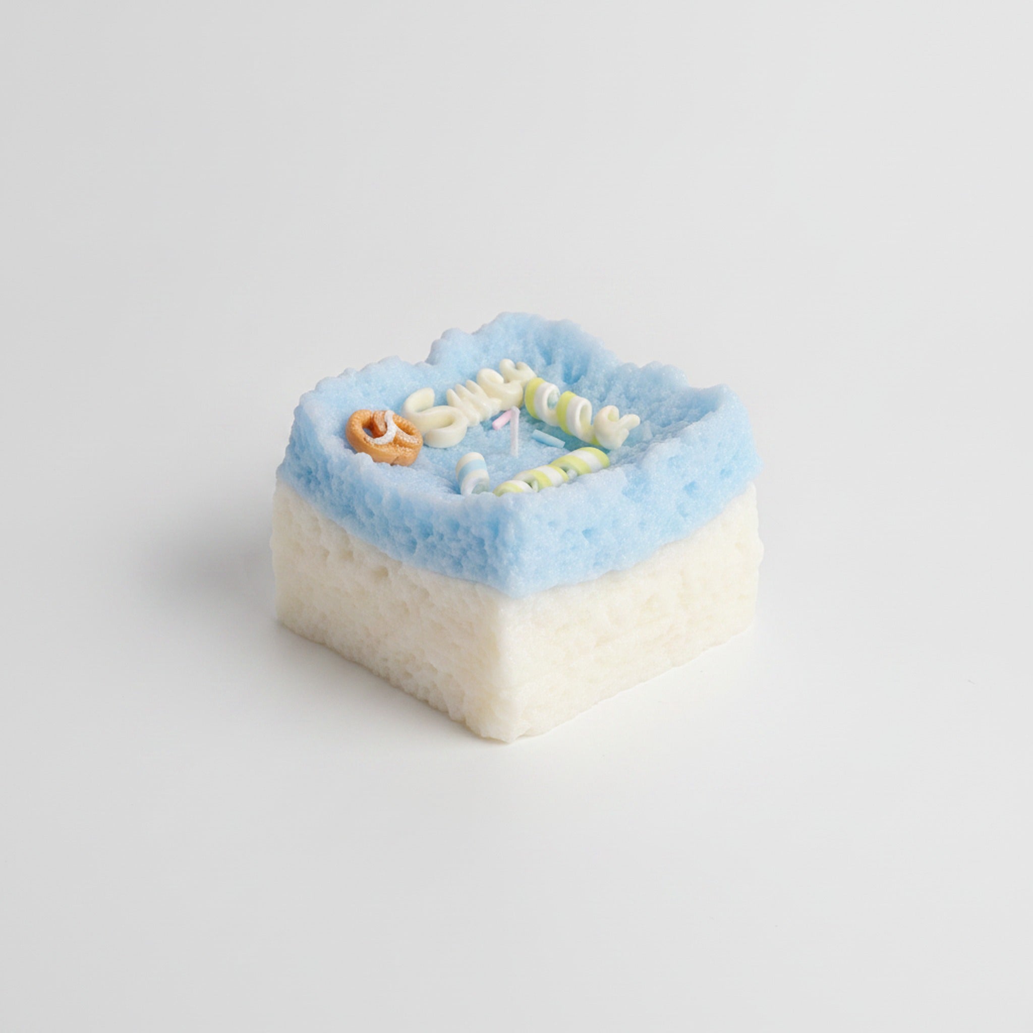 Fluffy Cake Slice Squishy - Blue