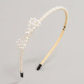 Double Pearl Bow Headband - Pearl Ivory