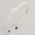 Double Pearl Bow Headband - Pearl Ivory