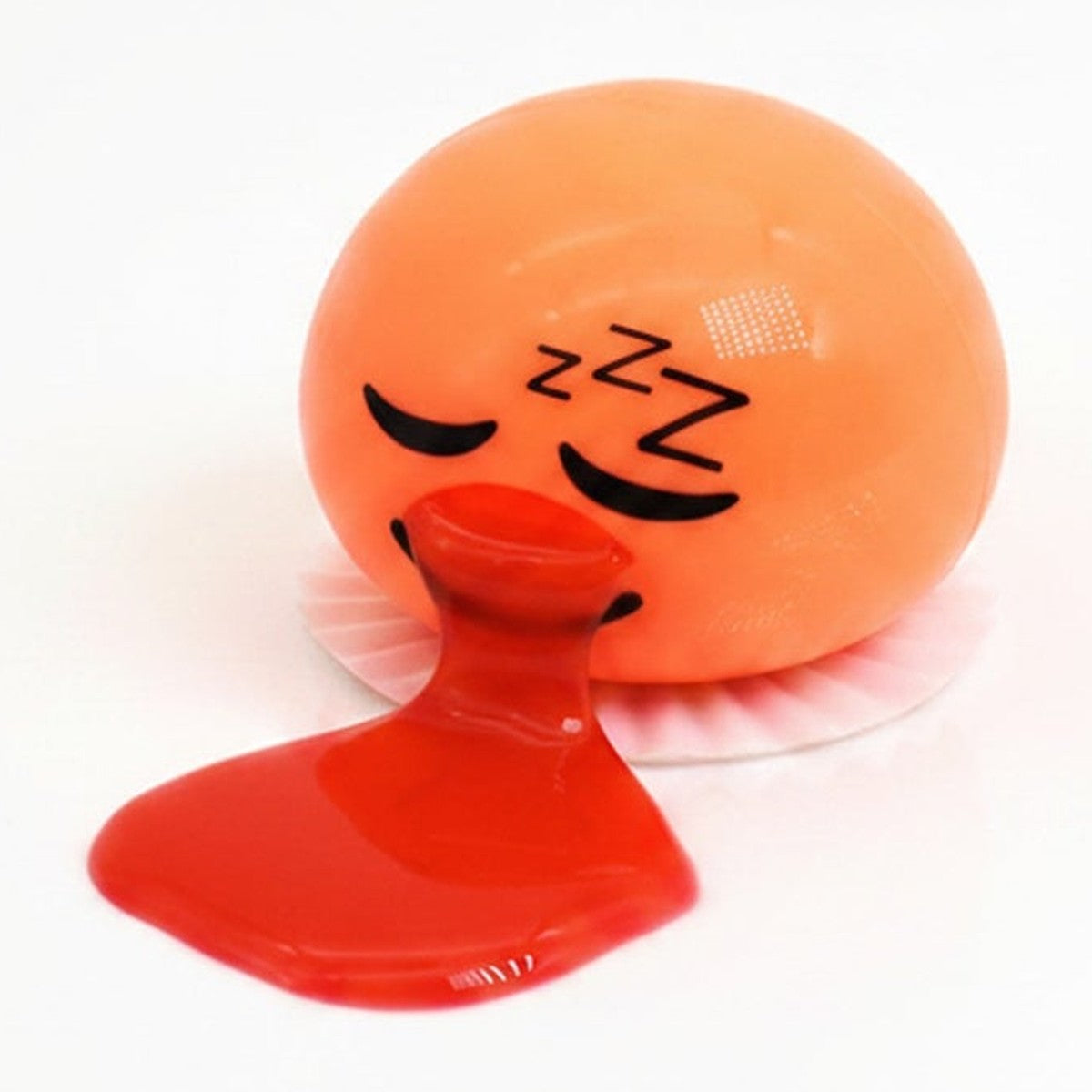 Vomiting Emoji Squeeze Toy - Orange