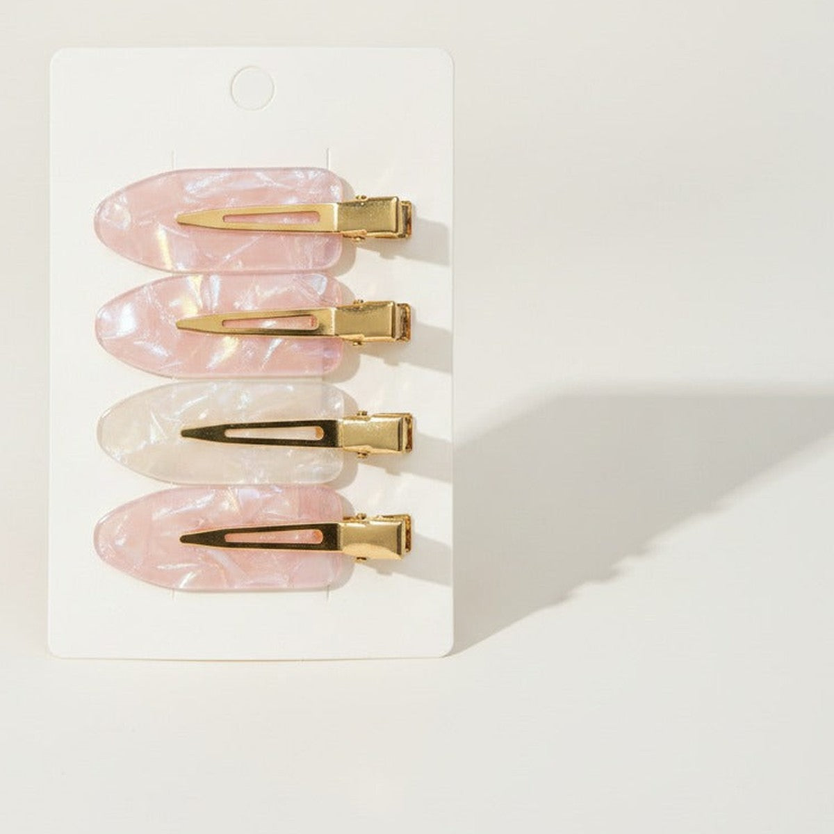 Iridescent Oval Hair Clip Set – hair accessories (view 1)