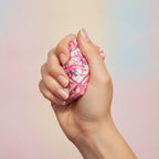 Pink And White Swirl Marbled Butter Sticks - squeeze in hand