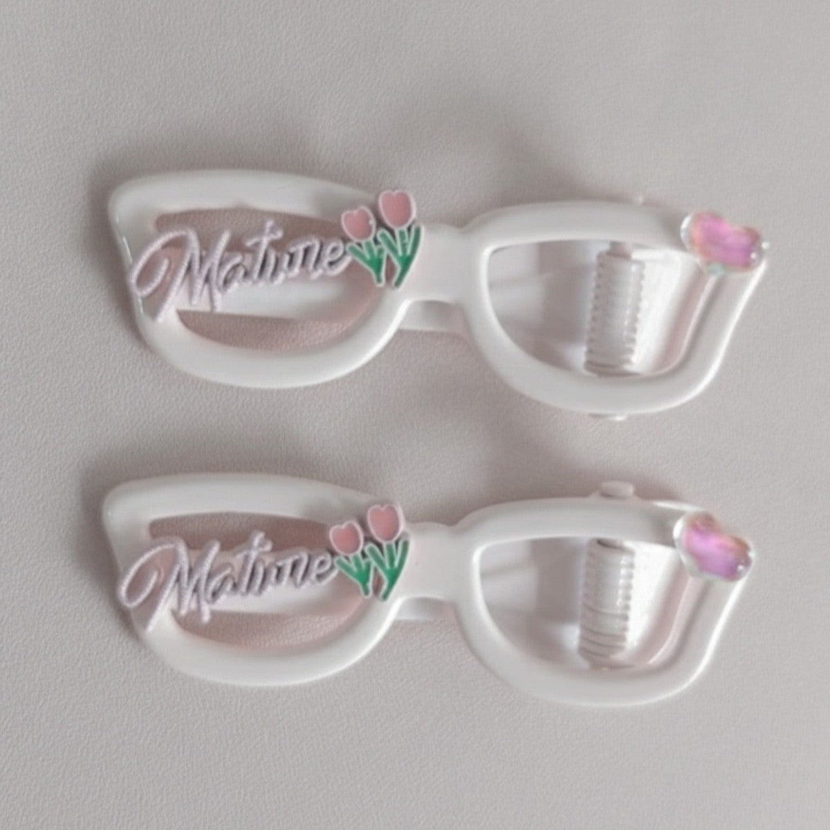 Flower Charm Pearl Pink Hair Clips Set – hair accessories (view 1)