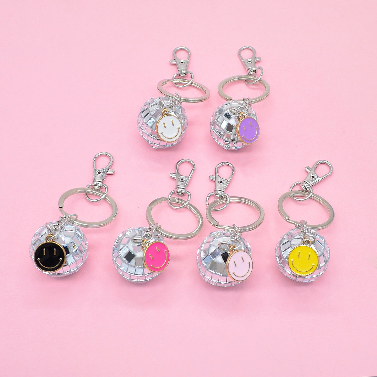 Mirror ball keychain - Black