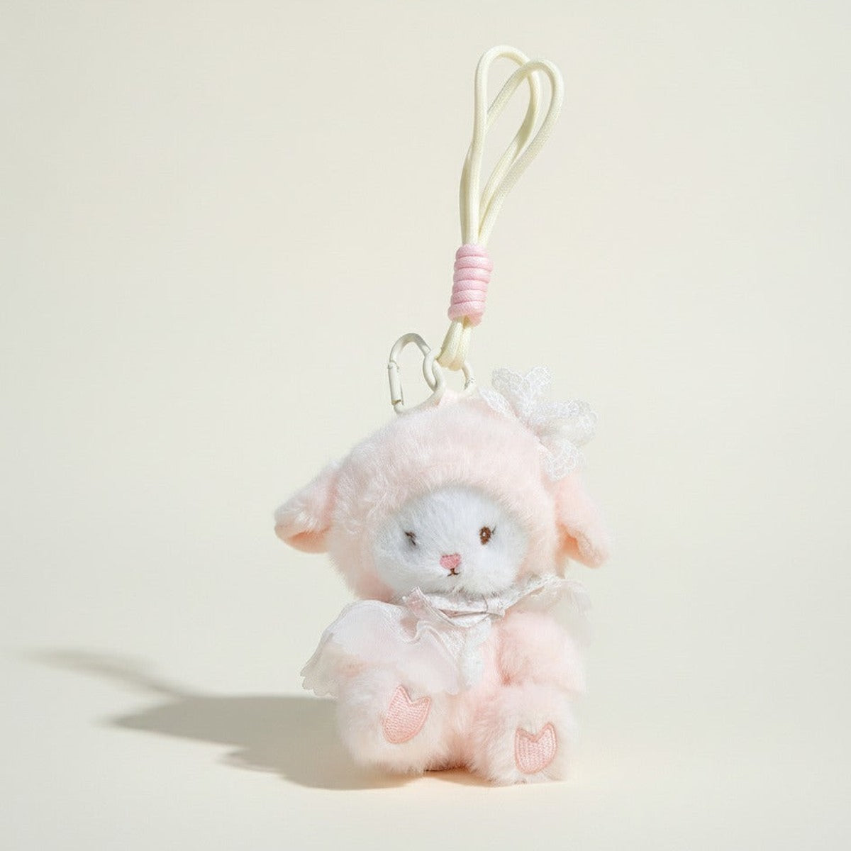 Sweet Winking Lamb Plush Keychain – apparel accessories (view 1)
