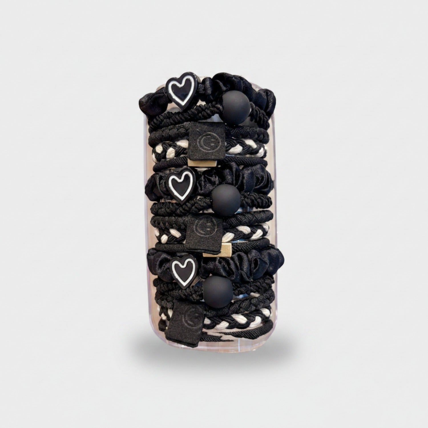 Black Heart Scrunchie Set Pack Black