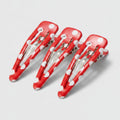 Teardrop Hair Clips Set - Red Polka Dot – hair accessories (view 1)