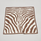 Zebra Print Brown Cream Square Scarf Wrap – scarves & belts (view 1)