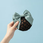 Satin Bow Hair Claw Clip - Sage Green