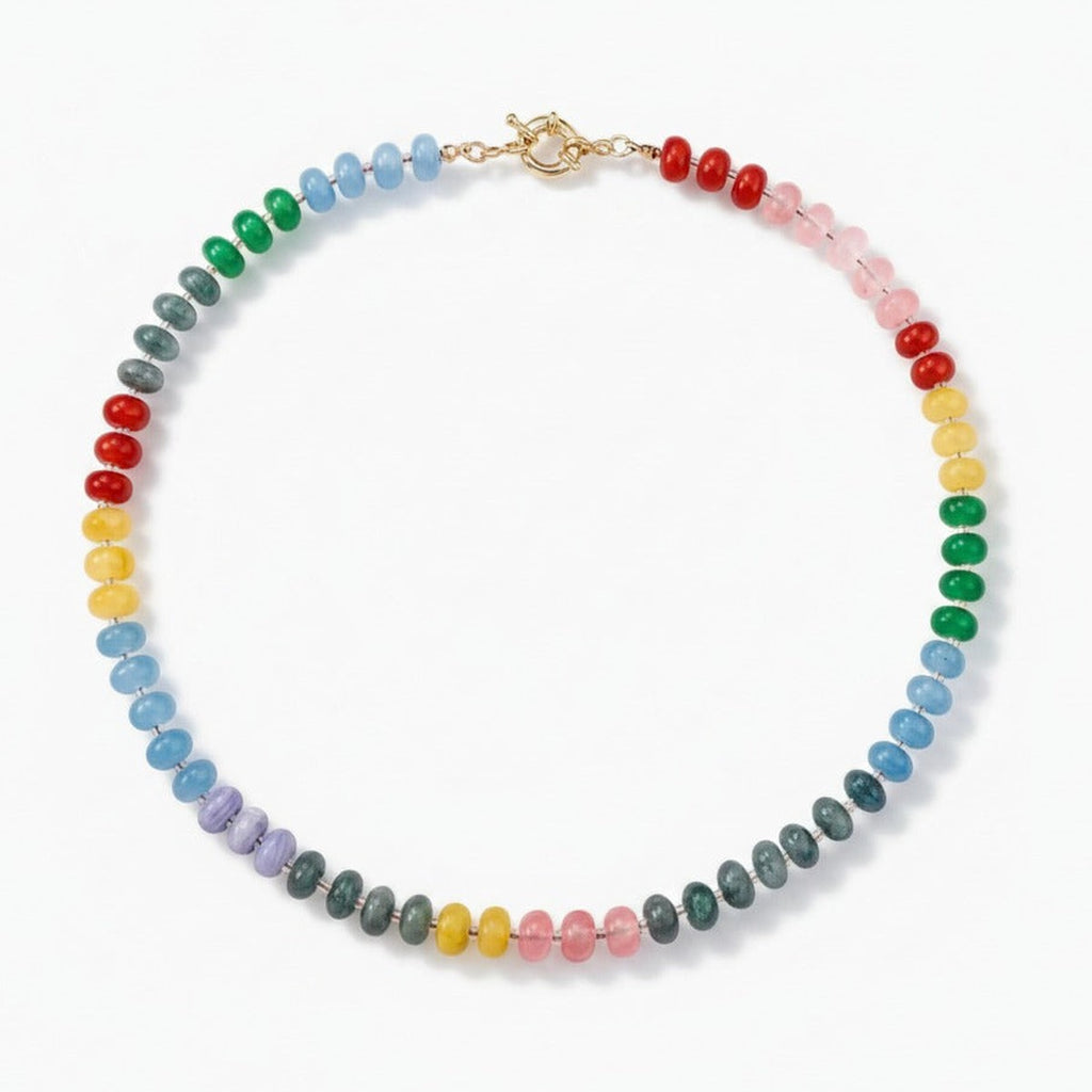 Chunky Gemstone Bead Necklace - Type 8