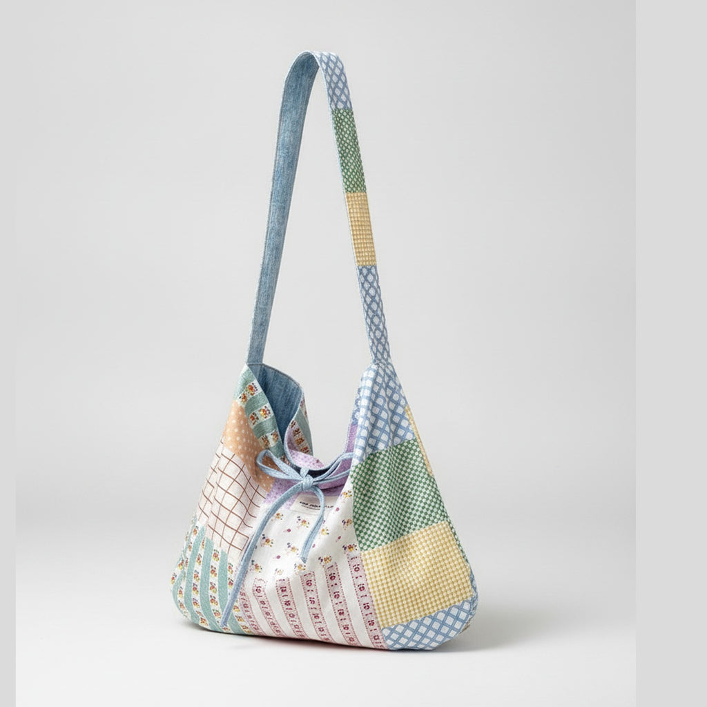 Patchwork Quilted Shoulder Tote Bag Multi-Color – bags & wallets (view 1)