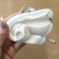 Silver Star Earphone Holder 3D Printed Keychain Charm - Type 2