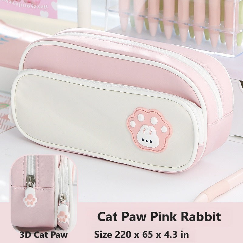 Multifunctional cat paw pencil case - Pink