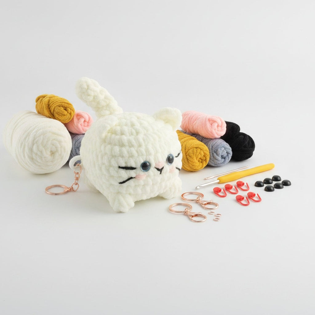 Crochet kit for DIY crafts - White – novelty & toys (view 1)