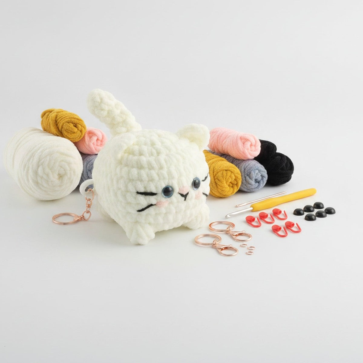 Crochet kit for DIY crafts - White – novelty & toys (view 1)