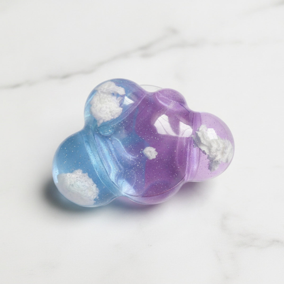 Cloud Puff Phone Grip - Shimmer Purple Blue