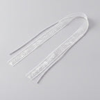 Sheer Lace Tie Scarf Duo - White