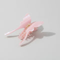 Pearl Butterfly Hair Claw Clip - Stripe Pink 14.5cm – hair accessories (view 1)