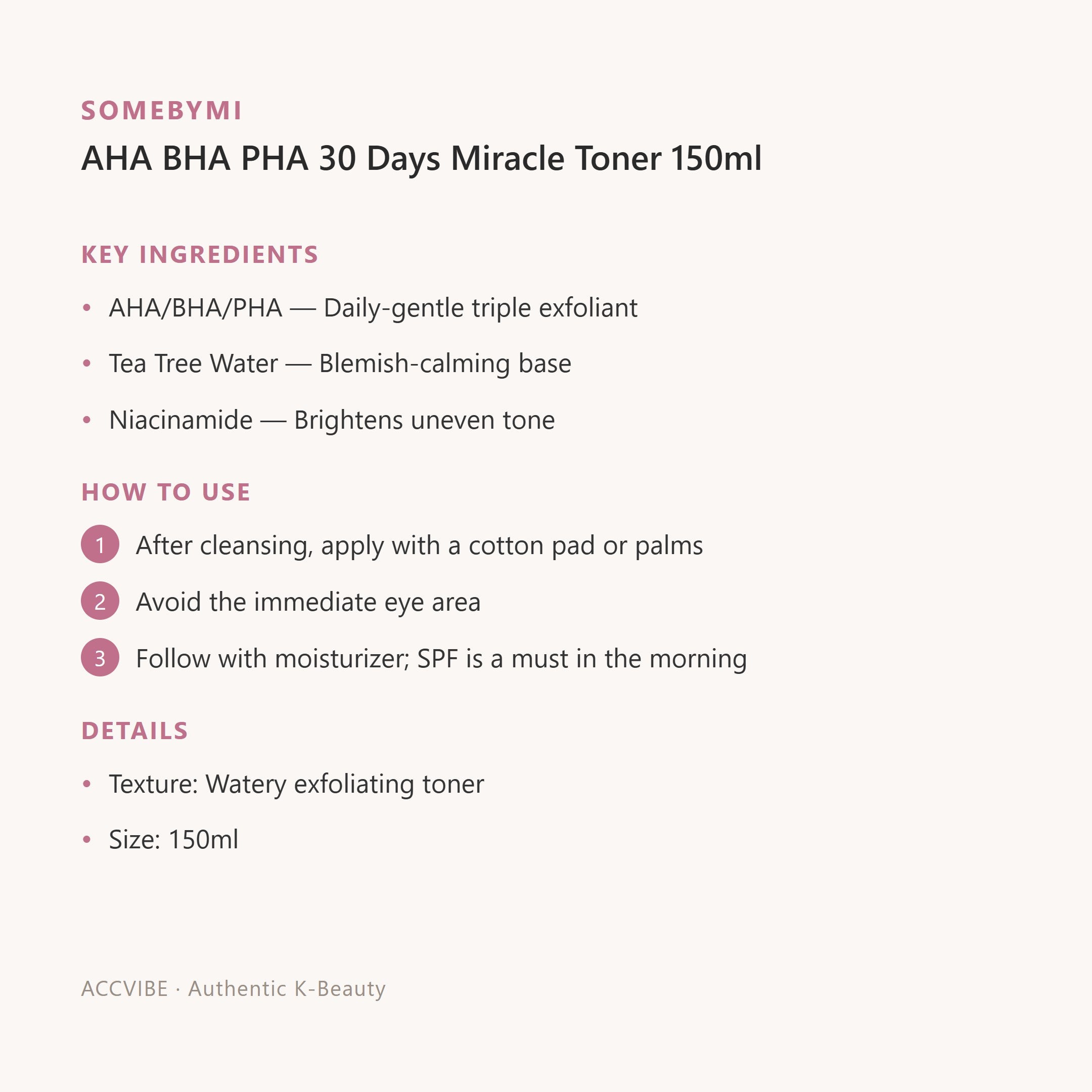 AHA BHA PHA 30 Days Miracle Toner 150ml