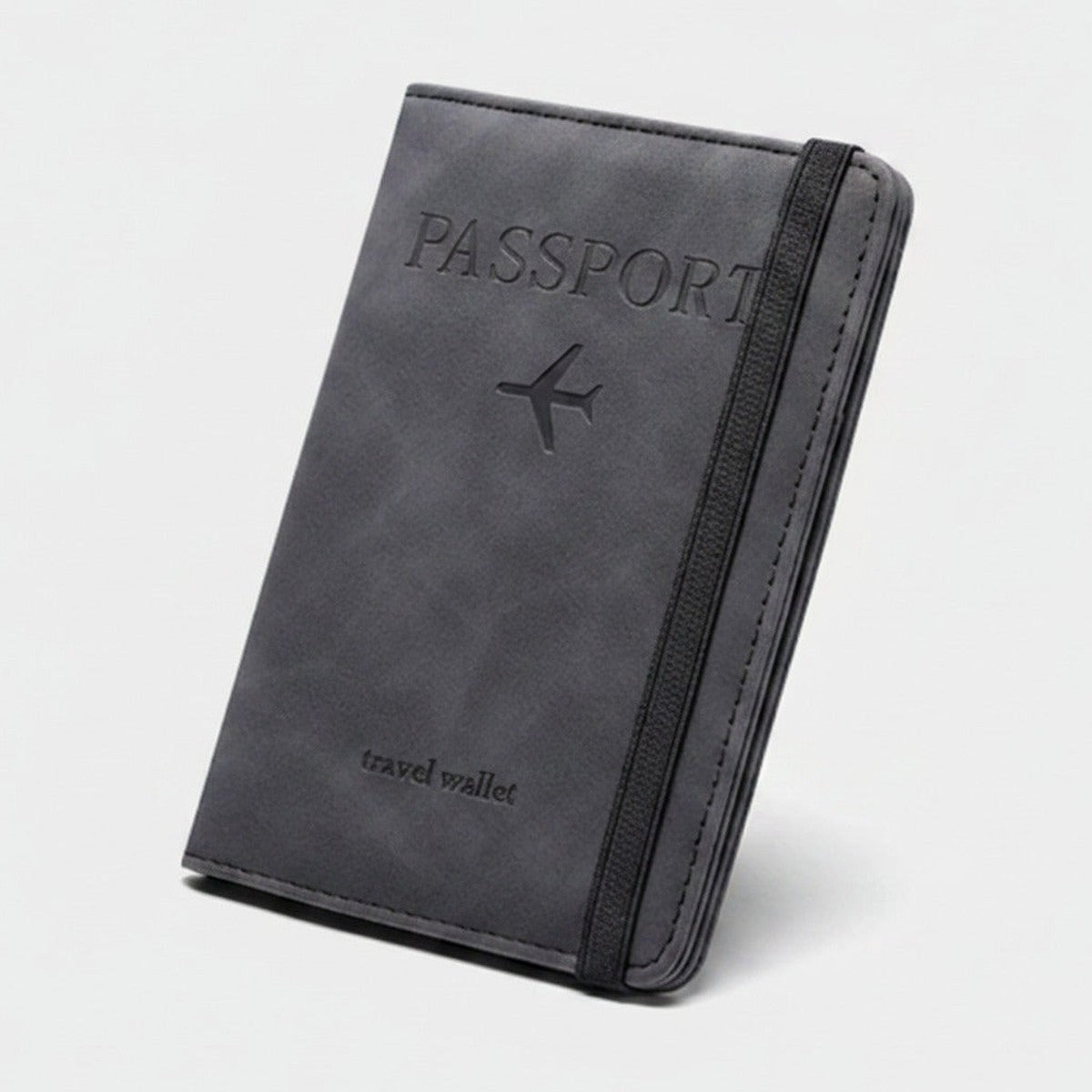 Black Passport Holder Travel Wallet With Elastic Band – bags & wallets (view 1)