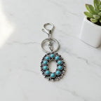 Western Turquoise Flower Keychain - Type 2