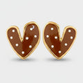 Chocolate Heart Polka Dot Stud Earrings – jewelry (view 1)