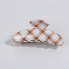 Plaid Hair Claw Clip With Pearl Accents – hair accessories (view 1)