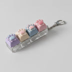 Mini Paw Pad Keychain - Clear Macaron Mix