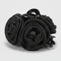 Rose Silk Claw Hair Clip - Black